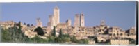 Framed Italy, Tuscany, Towers of San Gimignano, Medieval town