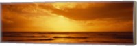 Framed Ocean at dusk, Pacific Ocean, California, USA
