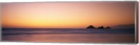 Framed Sunset over the ocean, Pacific Ocean, California, USA