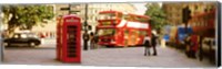 Framed Phone Box, Trafalgar Square Afternoon, London, England, United Kingdom