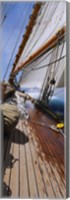 Framed Close-up of a sailboat deck