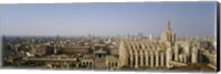 Framed Aerial view of a cathedral in a city, Duomo di Milano, Lombardia, Italy