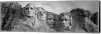 Framed Mount Rushmore (Black And White)