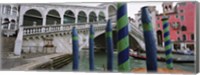Framed Arch bridge across a canal, Rialto Bridge, Grand Canal, Venice, Italy