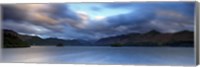 Framed Storm Clouds Over A Lake, Derwent Water, Cumbria, England, United Kingdom