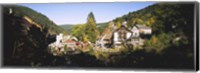 Framed High Angle View Of A Town, Triberg Im Schwarzwald, Black Forest, Baden-Wurttemberg, Germany