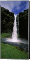 Framed Waterfall in the forest, Kvernufoss, Iceland