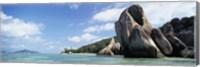 Framed Rocks on Anse Source D'argent Beach, La Digue Island, Seychelles