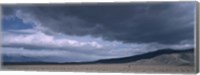 Framed Storm clouds over a desert, Inyo Mountain Range, California