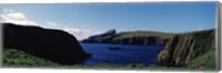 Framed High angle view of an inlet, Shetland Islands, Scotland