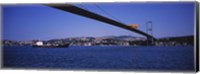 Framed Low angle view of a bridge, Bosphorus Bridge, Bosphorus, Istanbul, Turkey