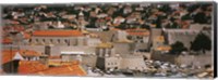 Framed High angle view of a town, Old port, Dominican Monastery to the left, Dubrovnik, Croatia