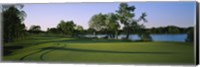 Framed Lake on a golf course, White Deer Run Golf Club, Vernon Hills, Lake County, Illinois, USA