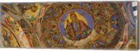 Framed Fresco on the ceiling of a monastery, Rila Monastery, Bulgaria