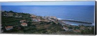 Framed High angle view of houses at a coast, Ponta Delgada, Madeira, Portugal