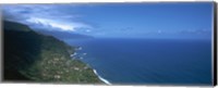 Framed High angle view of a coastline, Boaventura, Sao Vicente, Madeira, Portugal