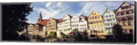 Framed Low angle view of row houses in a town, Tuebingen, Baden-Wurttembery, Germany