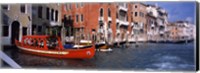 Framed Red Gondola, Grand Canal, Venice, Veneto, Italy