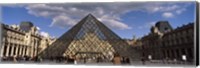 Framed Pyramid in front of a building, Louvre Pyramid, Musee Du Louvre, Place du Carrousel, Paris, Ile-de-France, France