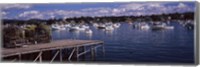 Framed Boats in the sea, Bass Harbor, Hancock County, Maine, USA