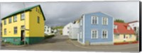 Framed Buildings along a street, Akureyri, Iceland