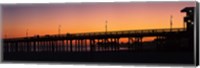 Framed Silhouette of a pier at sunset, Ventura, Ventura County, California, USA