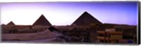 Framed Pyramids at sunset, Giza, Egypt