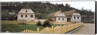 Framed Houses in a village, Biertan, Transylvania, Mures County, Romania