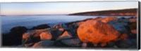 Framed Rock formations on the coast, Otter Creek Cove, Acadia National Park, Mount Desert Island, Hancock County, Maine, USA