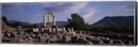 Framed Ruins of a temple, The Tholos, Delphi, Greece