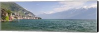 Framed Gargnano, Monte Baldo, Lake Garda, Lombardy, Italy