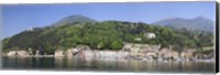 Framed Houses in a town at the waterfront, Toscolano-Maderno, Lake Garda, Lombardy, Italy