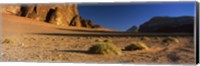 Framed Rock formations in a desert, Wadi Um Ishrin, Wadi Rum, Jordan