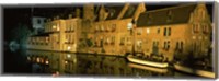 Framed Houses at the waterfront, Bruges, Flanders, Belgium