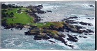 Framed Golf course on an island, Pebble Beach Golf Links, Pebble Beach, Monterey County, California, USA