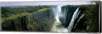 Framed Looking down the Victoria Falls Gorge from the Zambian side, Zambia