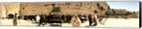 Framed People praying in front of the Wailing Wall, Jerusalem, Israel