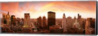 Framed Sunset Skyline Chicago IL