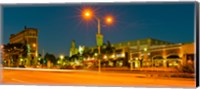 Framed Night scene Culver City, Los Angeles County, California, USA