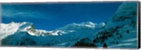 Framed Snowcapped mountain range, Simplon Pass, Valais Canton, Switzerland