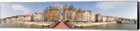 Framed Saint Vincent Bridge over the Saone River, Lyon, Rhone, Rhone-Alpes, France