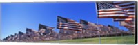 Framed American flags, Pepperdine University, Malibu, California