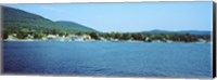 Framed View of a dock, Lake George, New York State, USA