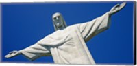 Framed Low angle view of the Christ The Redeemer, Corcovado, Rio De Janeiro, Brazil