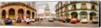 Framed Street View of Government buildings in Havana, Cuba