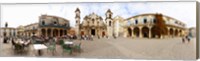 Framed People at Plaza De La Catedral, Cathedral of Havana, Havana, Cuba