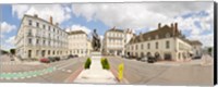 Framed Nicephore Niepce Statue at town square, Port Villiers Square, Chalon-Sur-Saone, Burgundy, France