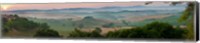 Framed High angle view of the valley at sunset, Val d'Orcia, Tuscany, Italy
