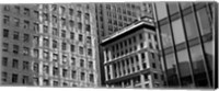 Framed Low angle view of office buildings, San Francisco, California