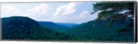 Framed Mountain range, Milligans Overlook Creek Falls State Park, Pikeville, Bledsoe County, Tennessee, USA